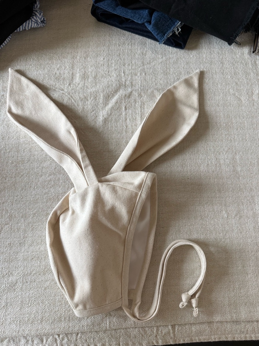 Briar Baby Cream Bunny Ear Hat NWOT